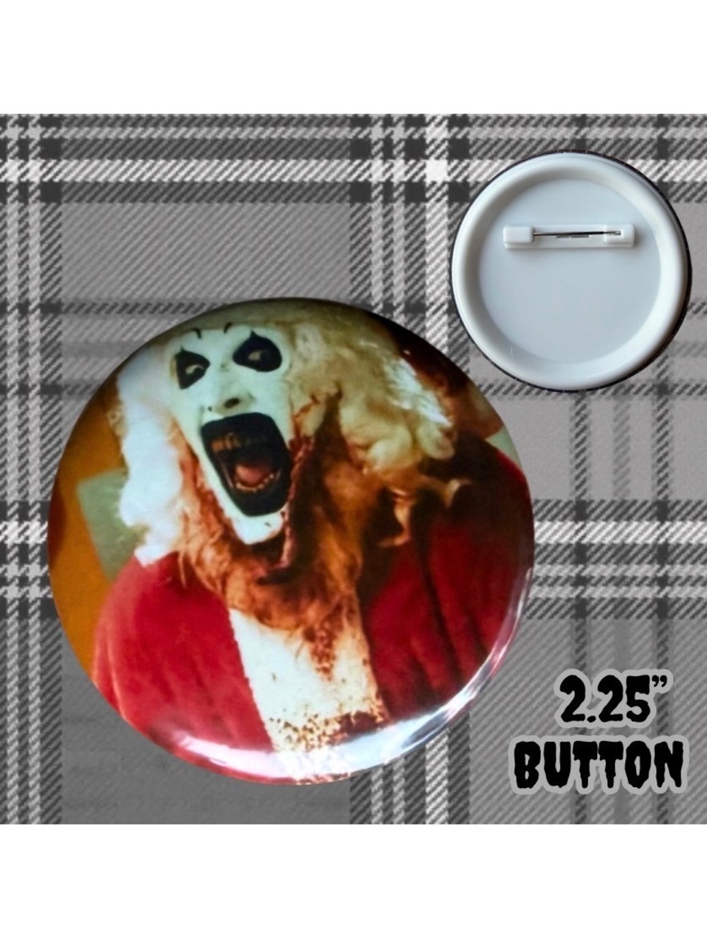 Art The Clown 2.25" Handmade Button